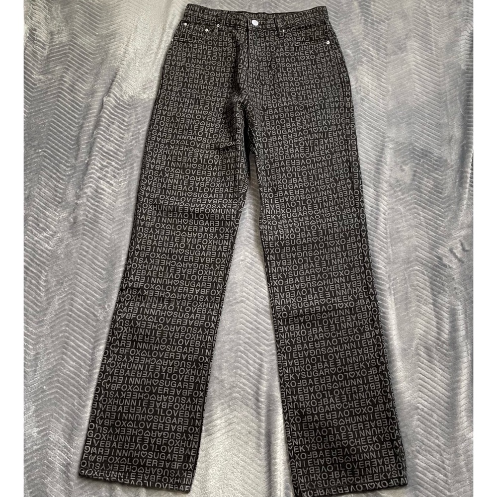 Princess‎ Polly Jeans Valentines Day Text Me Love Sugar Print Black Gray US 4